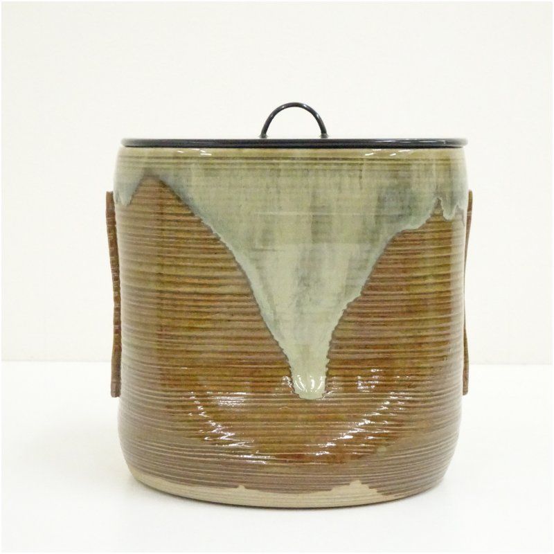 阿漕焼 福森博造 高取写一重口水指（共箱） 水指し 茶道 茶道具 購入