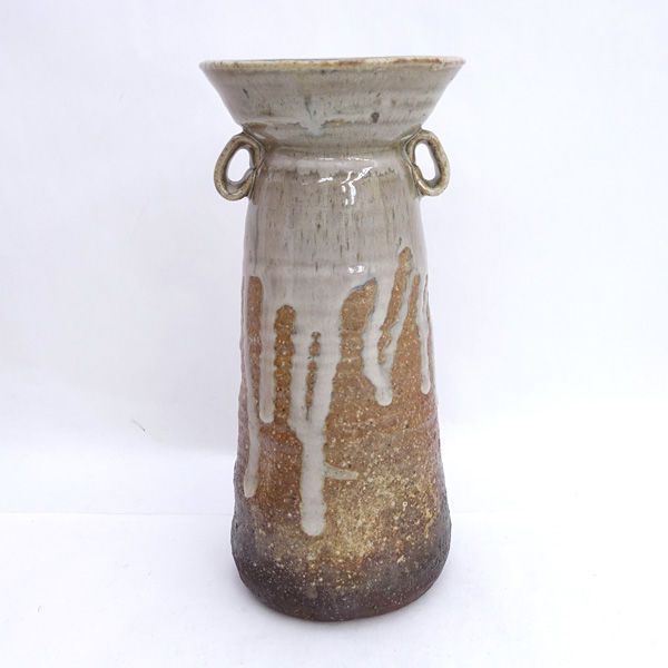 12代 坂倉新兵衛 萩 耳付 花入 ギフト【中古】