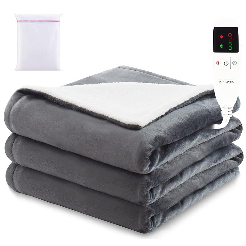 電気毛布 掛け敷兼用 洗える【大判 190×130cm】洗濯ネット付き 速暖 9