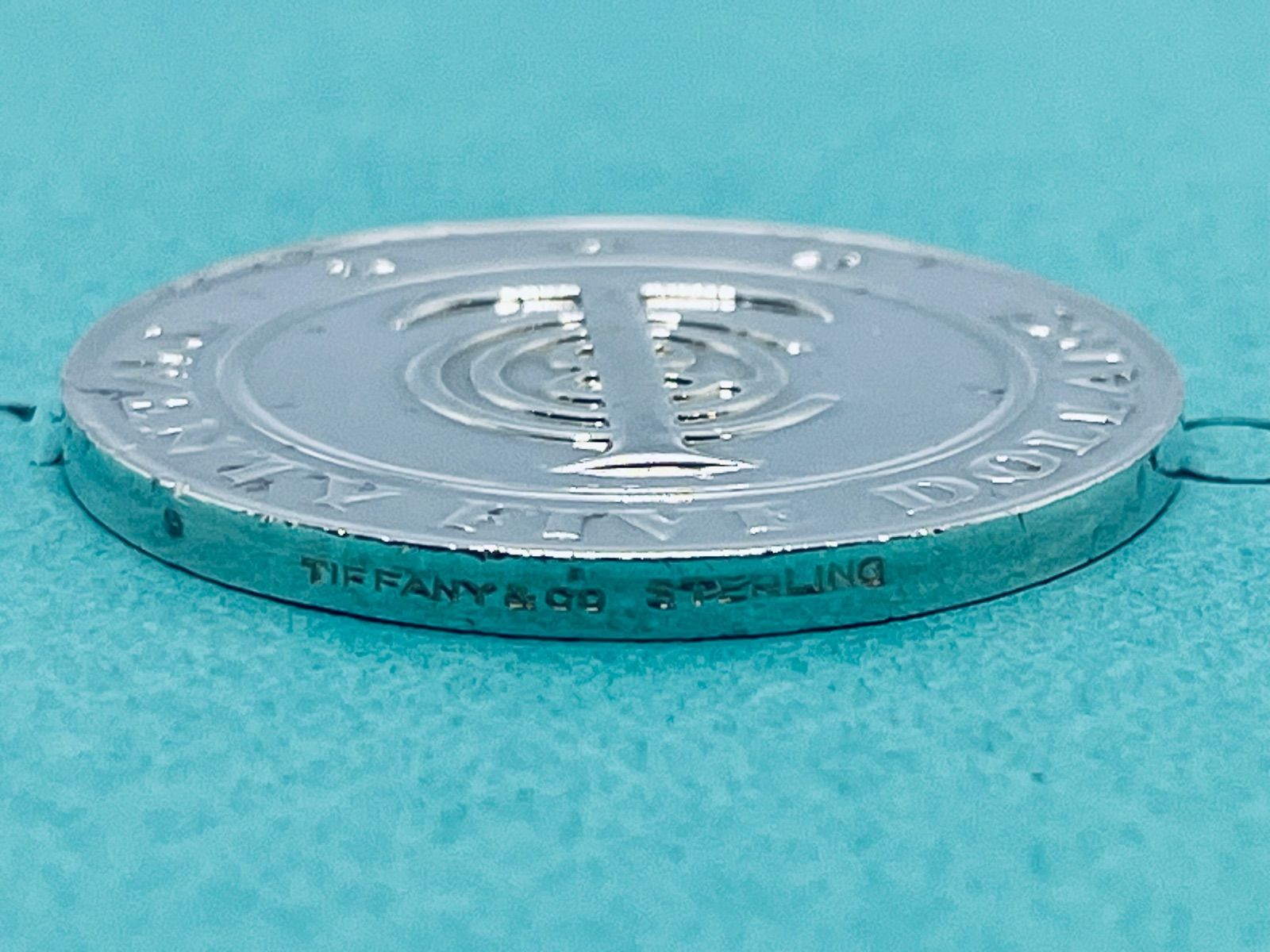 a138 Tiffany&Co. ショップ ティファニー 25ドル 銀貨 ロゴ マネー