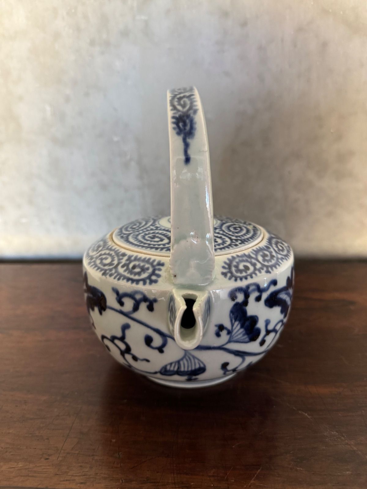 希少 最後の一客 蛸唐草文 覗き猪口 古伊万里 江戸中期 酒器 【