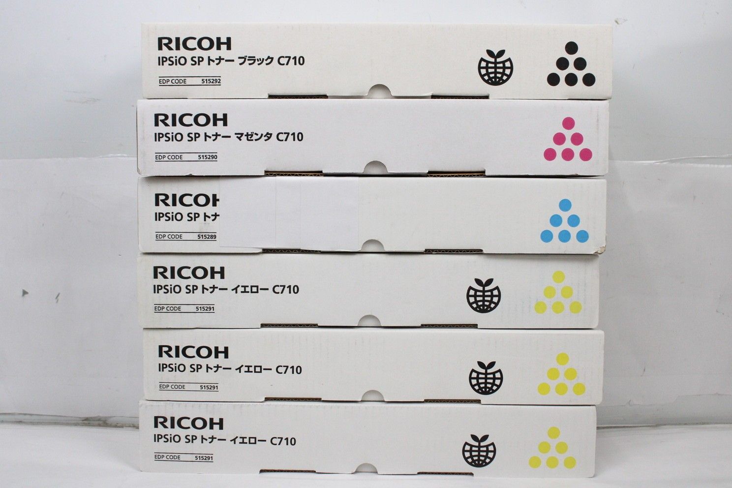未使用 リコー 純正 高品質 トナー C710 4色6本（シアン・マゼンタ