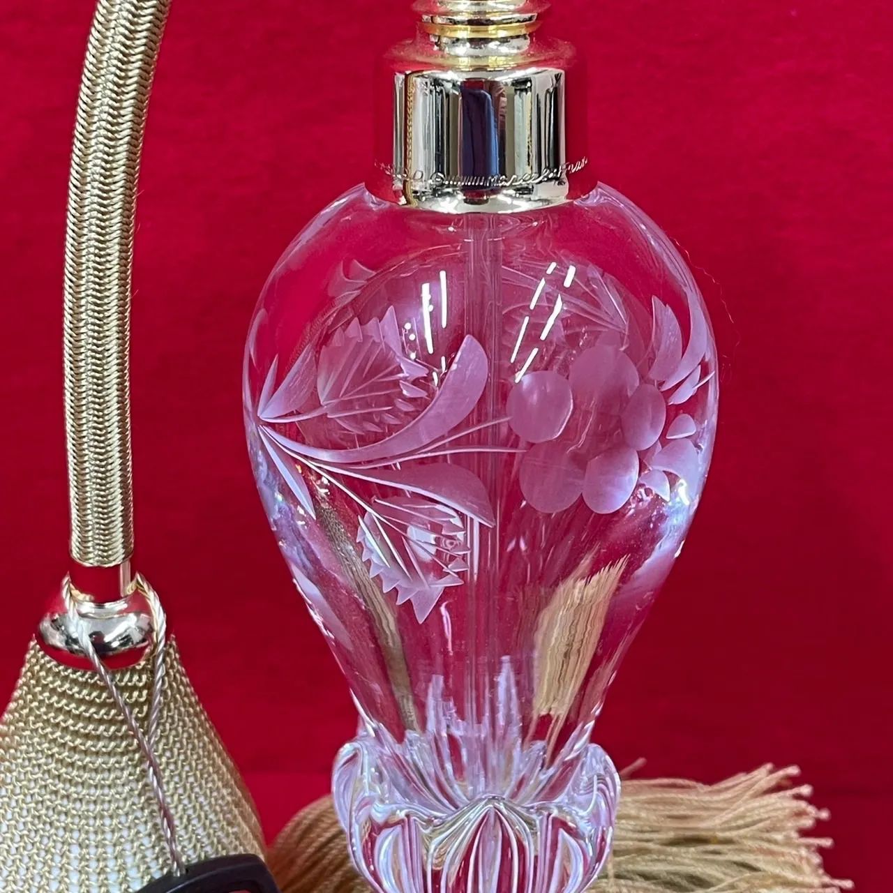 希少】 マルセルフランク 香水瓶 アトマイザー 本物 クリスタルガラス N-9