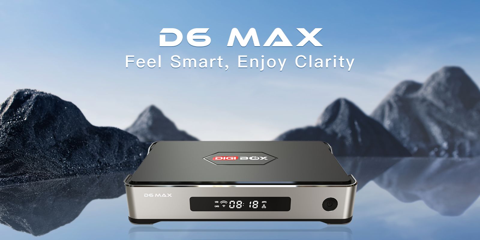 即時発送 DIGIBOX D6 MAX 8K対応 Wi-Fi6＋千兆LAN｜AI音声リモコン