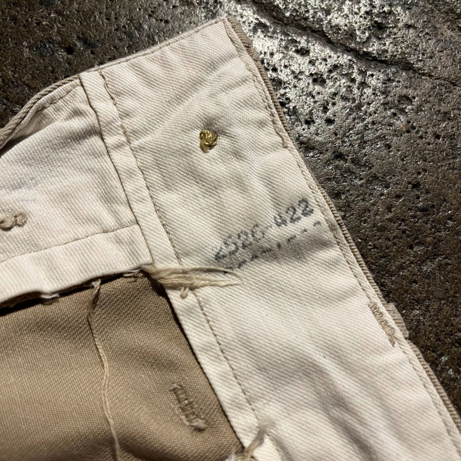 US ARMY 50s Button-Fly Chino 安い Trousers アメリカ軍 1950s ボタン
