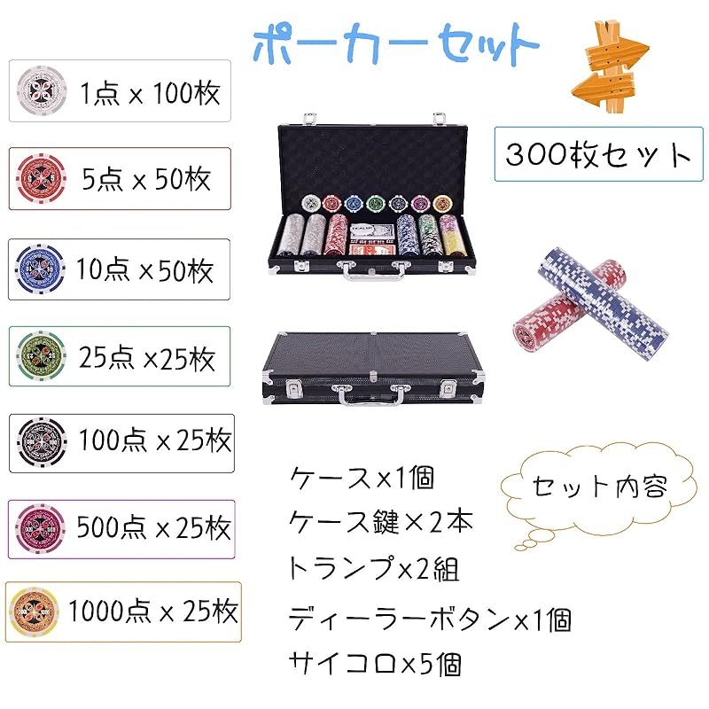 ポーカー チッププラーク高額チップ長方形 (10万25枚100万20枚)セット