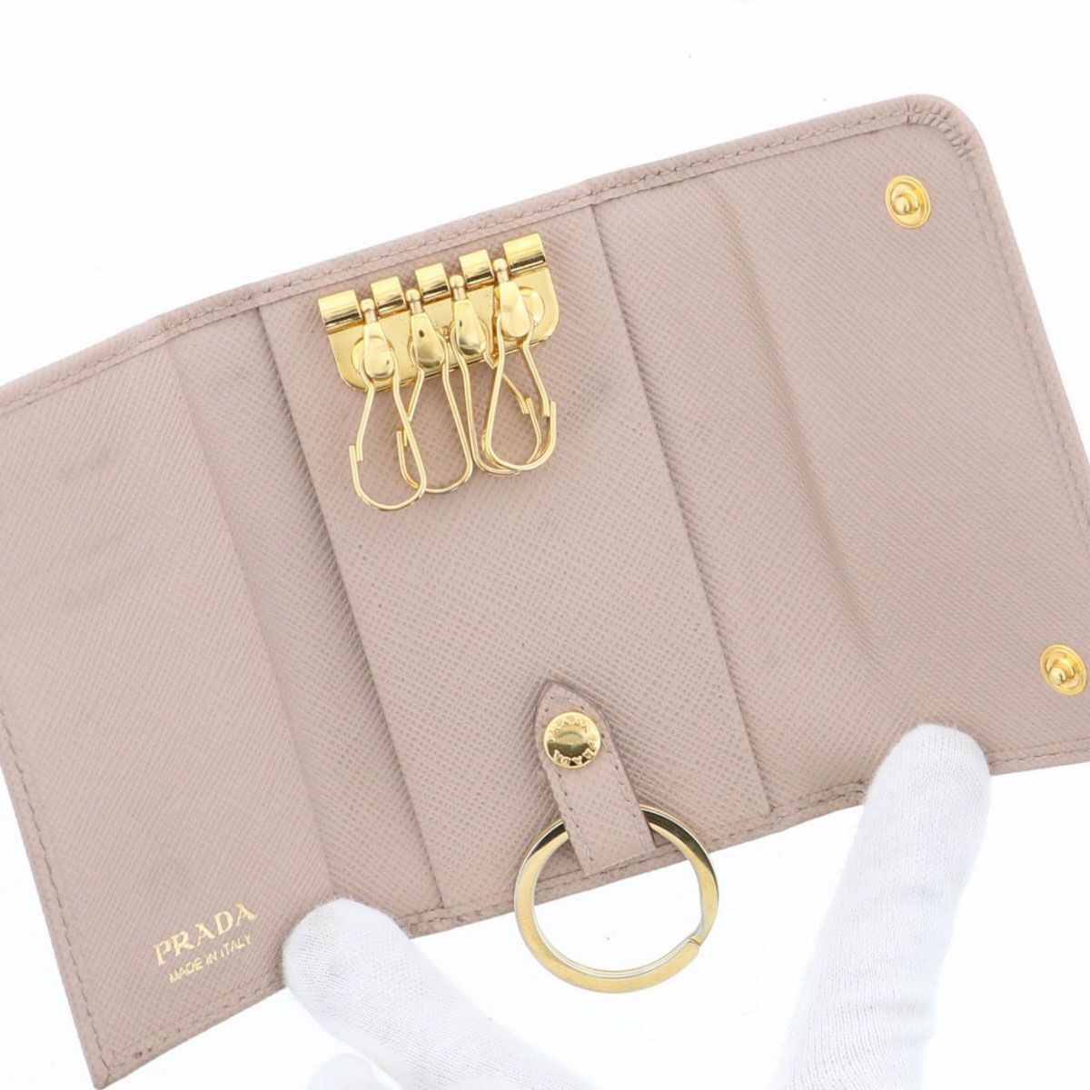 PRADA プラダ 4連 サフィアーノレザー 最高 キーチェーン キーケース