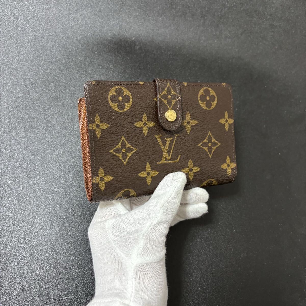売れ筋 r81 ヴィエノワ モノグラム ルイヴィトン がま口 二つ折り財布