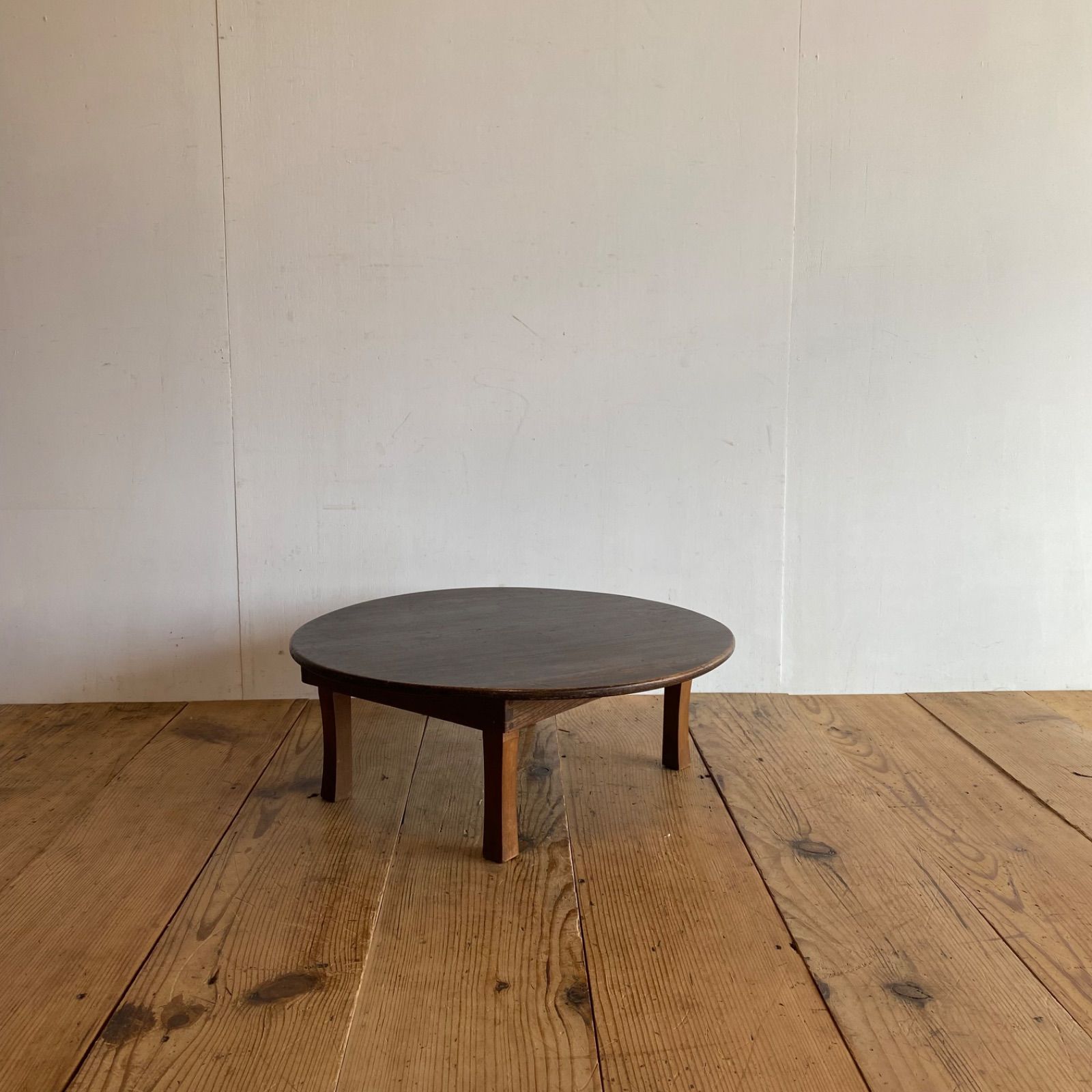 ちゃぶ台 折りたたみ 昭和レトロ 座卓 丸テーブル 古道具 ちゃぶ台