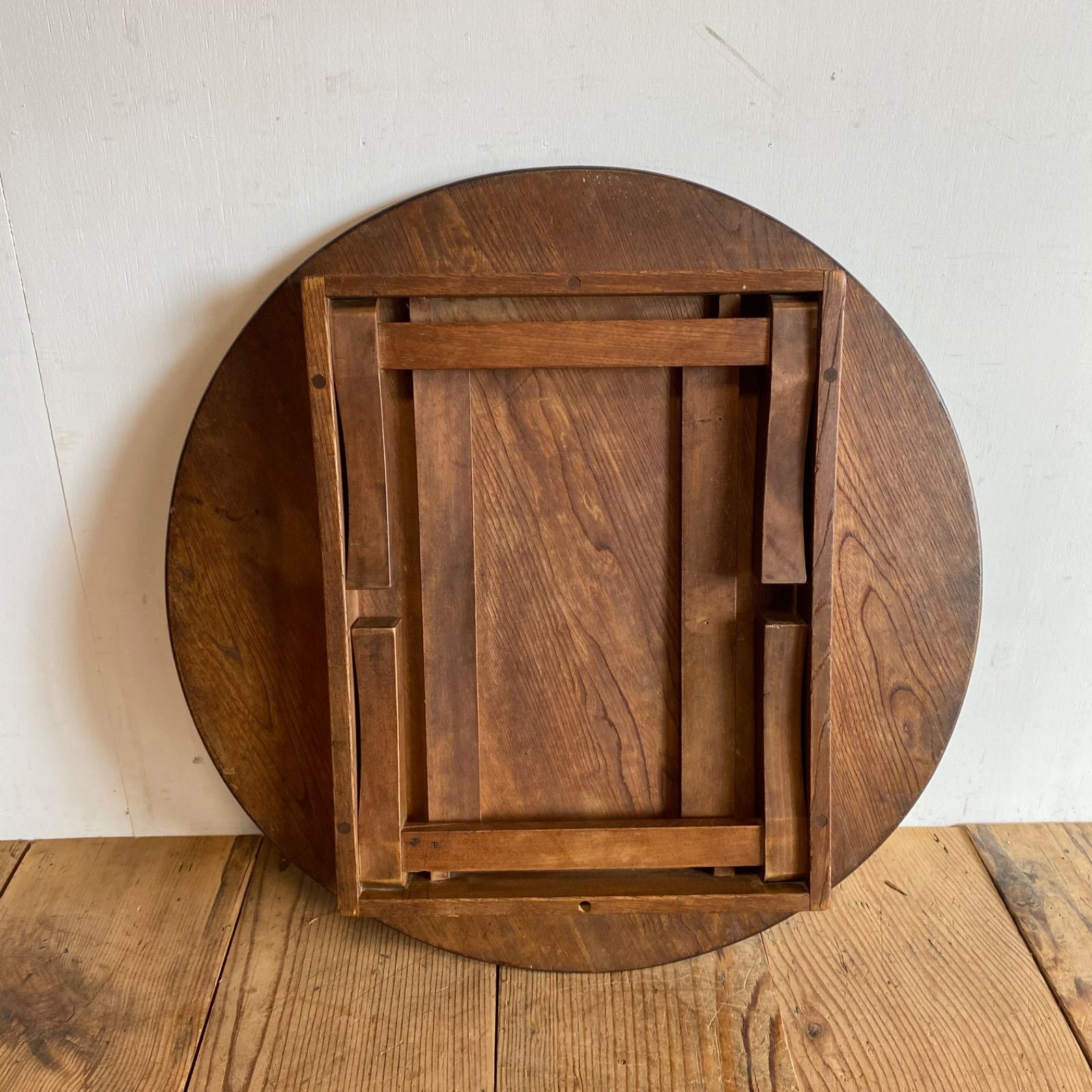 ちゃぶ台 折りたたみ 昭和レトロ 座卓 丸テーブル 古道具 ちゃぶ台