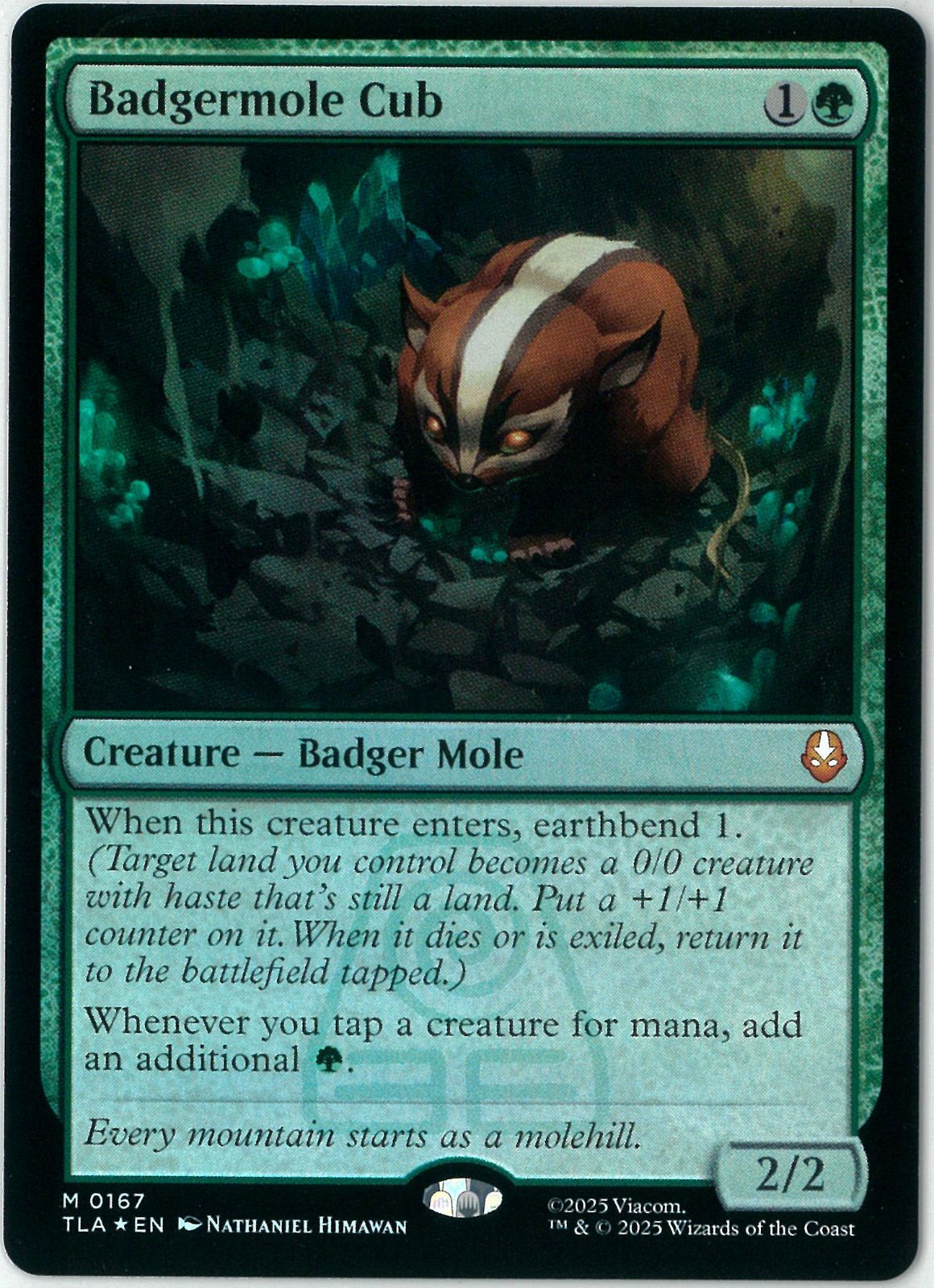 FOIL/MTG/英語版/アナグマモグラの仔/Badgermole Cub/アバター 伝説の