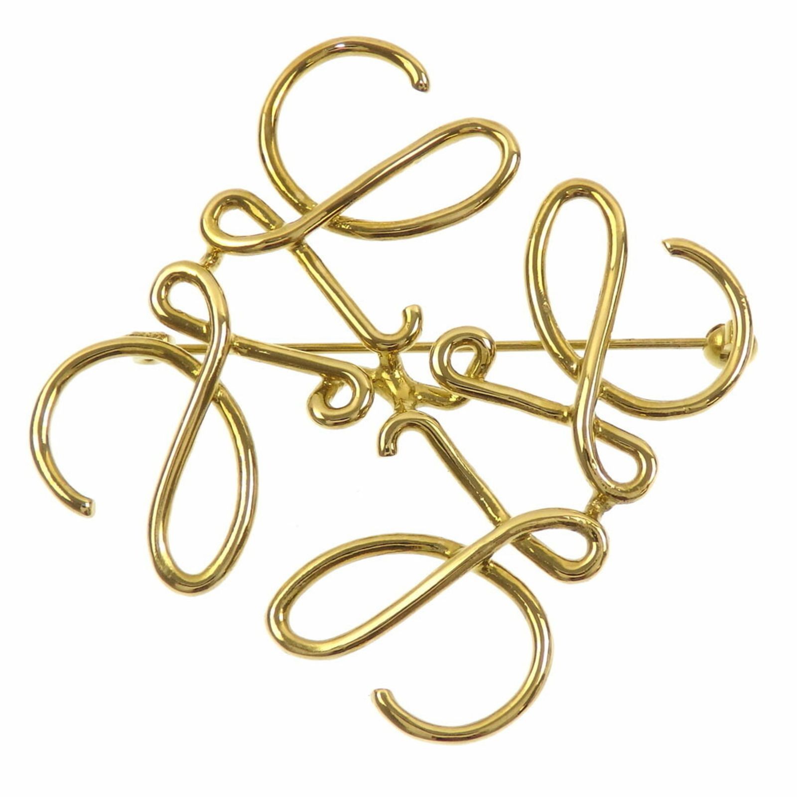 LOEWE ゴールド ロゴブローチ LOEWE Gold-tone brooch | NET-A-PORTER