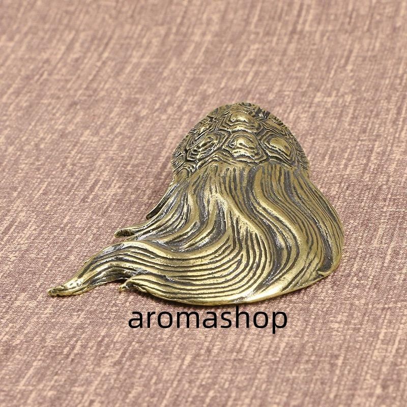 銅細工 長寿亀 竜亀 茶玩 蓋置 文鎮 装飾品 工芸品 美術品 置物 銅細工