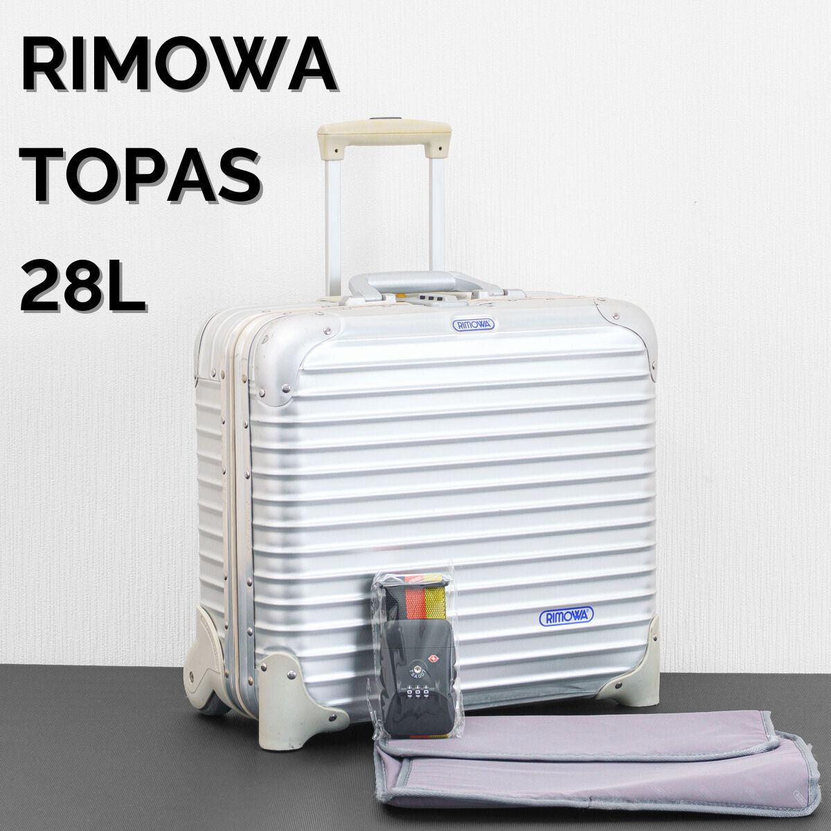 美品 リモワ トパーズ 28L 機内持ち込み 2輪 ビジネストローリー 青