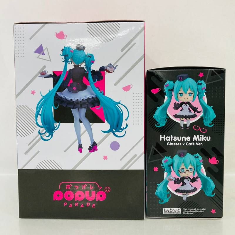 グッスマくじ 初音ミク ねんどろいど めがね×カフェVer. 2種 E賞