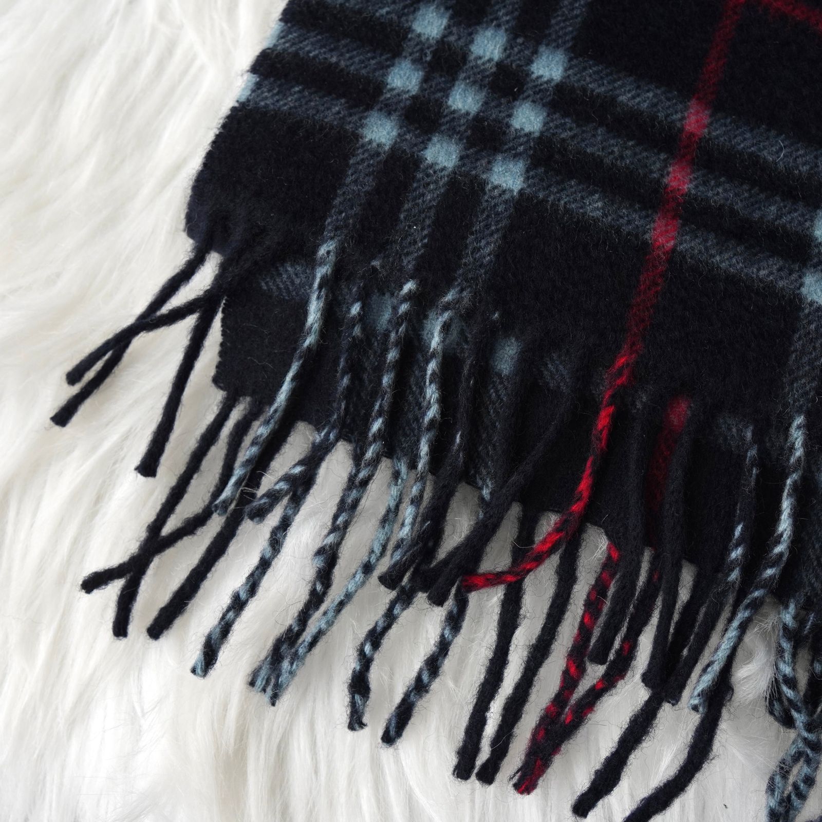 バーバリー ヴィンテージ ノバチェック 小売業者 カシミア100