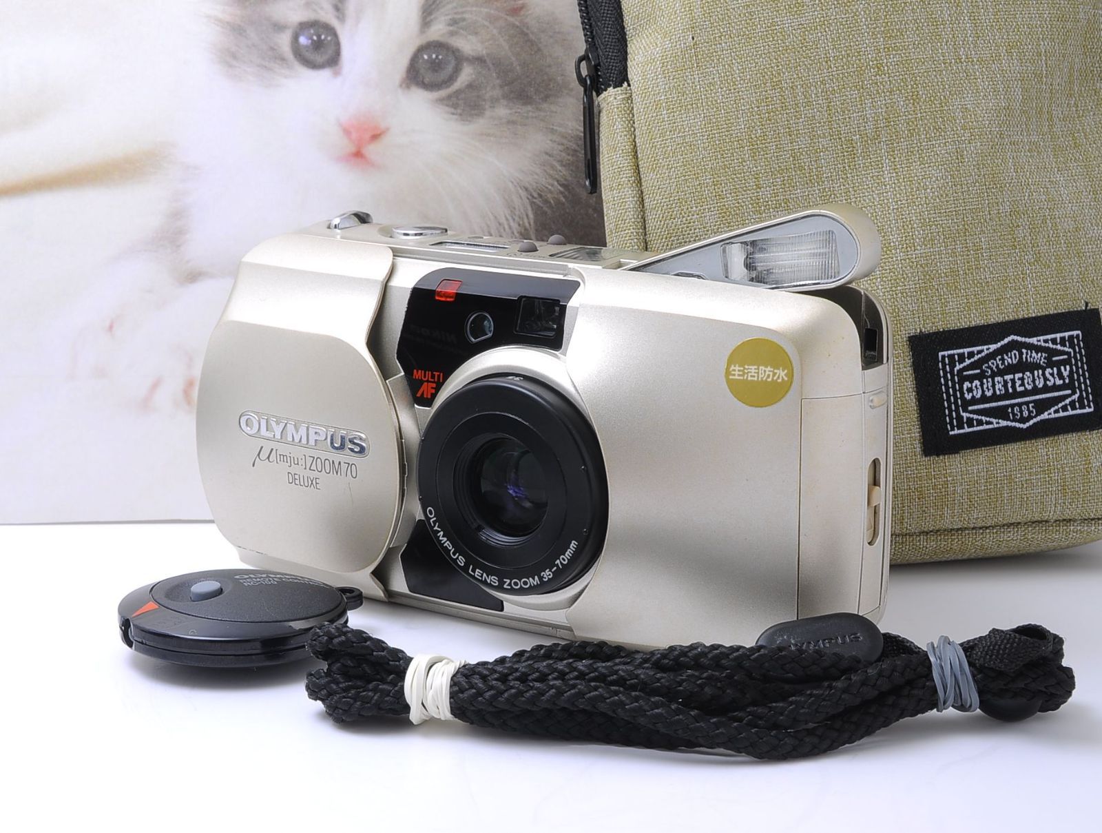 良品・動作品】OLYMPUS μ[mju:] ZOOM 70 DELUXE 生活防水 ミュー
