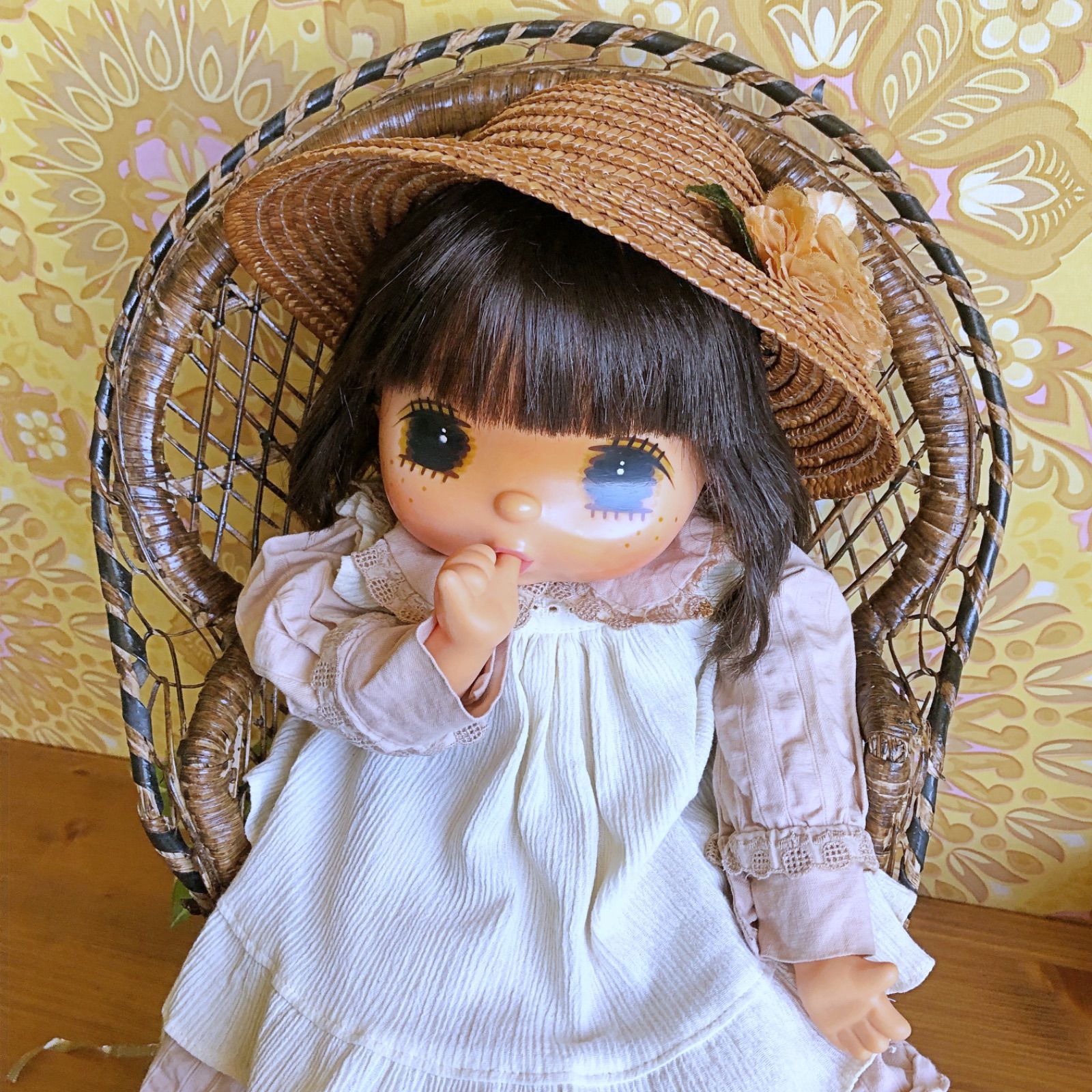 セキグチ マドモアゼルジェジェ 昭和レトロ 麦わら帽子が出て来ました