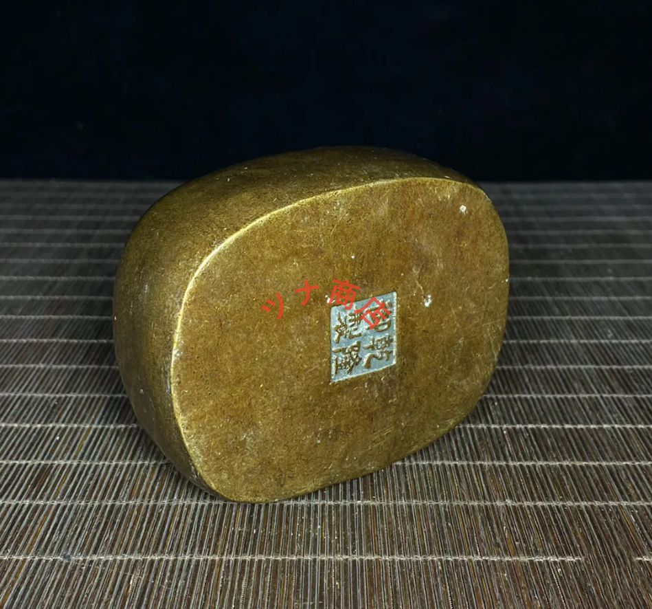 銅器 金魚筆洗 四方双魚硯台 文房四宝 装飾品 工芸品 美術品 置物