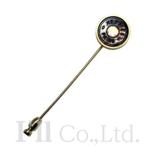 良品 HERMES エルメス セリエ ピンブローチ ピンバッチ ゴールド 箱