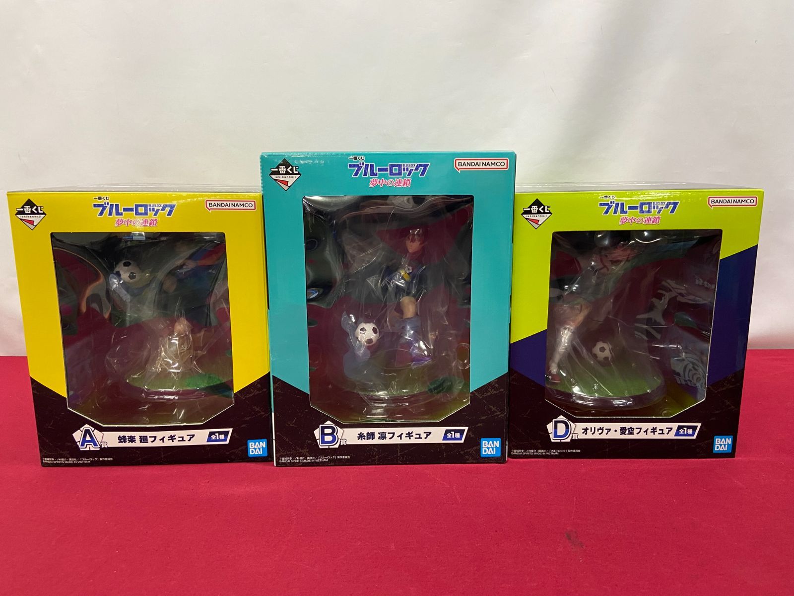 一番くじ ブルーロック 夢中の連鎖 A 2024 B C D 賞 フィギュア 4体