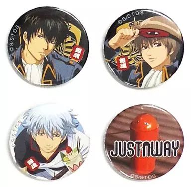 バッジ・ピンズ(キャラクター) 銀時＆土方＆沖田＆ジャスタウェイ 良い