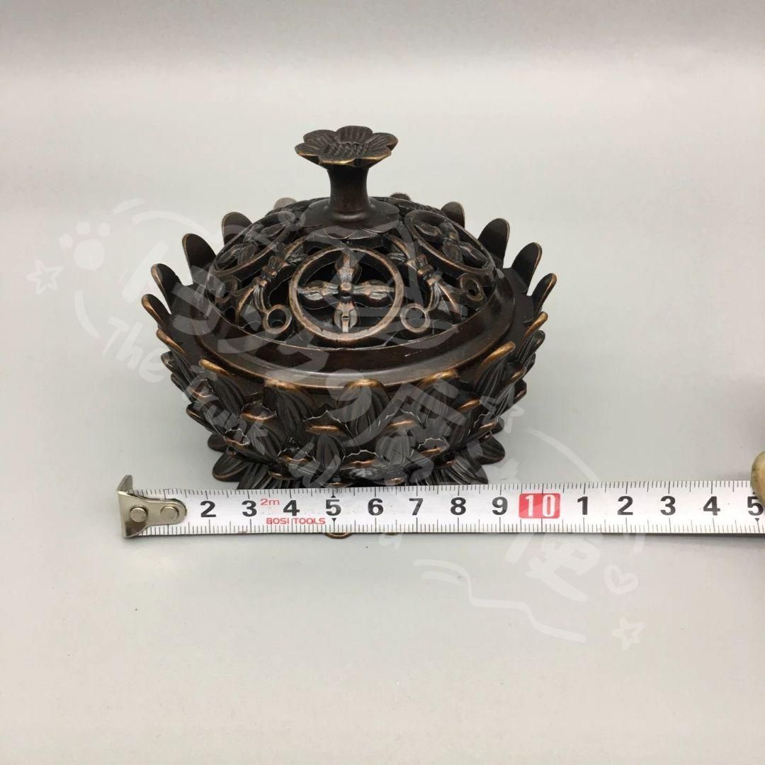 銅器 空気清浄暖手香炉 薫香 香道 盤香炉 装飾品 工芸品 美術品 銅器