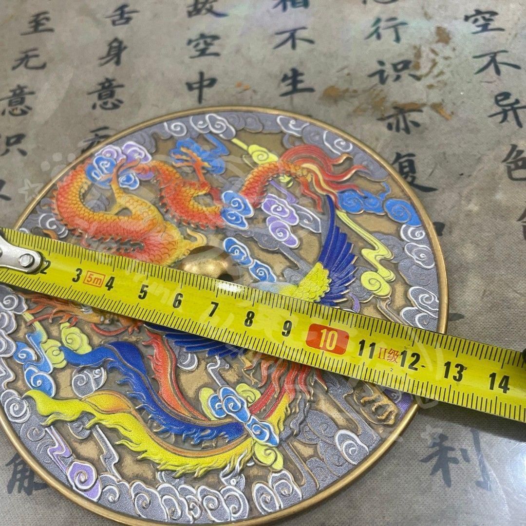 銅鏡 龍鳳鏡 家 玄関 リビング 装飾品 工芸品 置物 銅鏡 龍鳳鏡 家