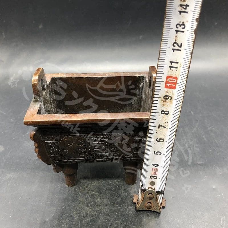 新年ギフト銅 細工 双龍戯珠銅壺 双獣頭香炉 筆洗 工芸品 節約 置物