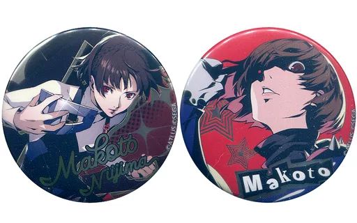 割引 【】バッジ・ピンズ 新島真 メタル風缶バッチ2個セット 「楽天