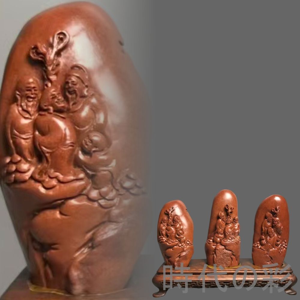 中国古美術 旧蔵 寿山石『十二応真』篆刻 清代 唐物 骨董 古玩 極細工