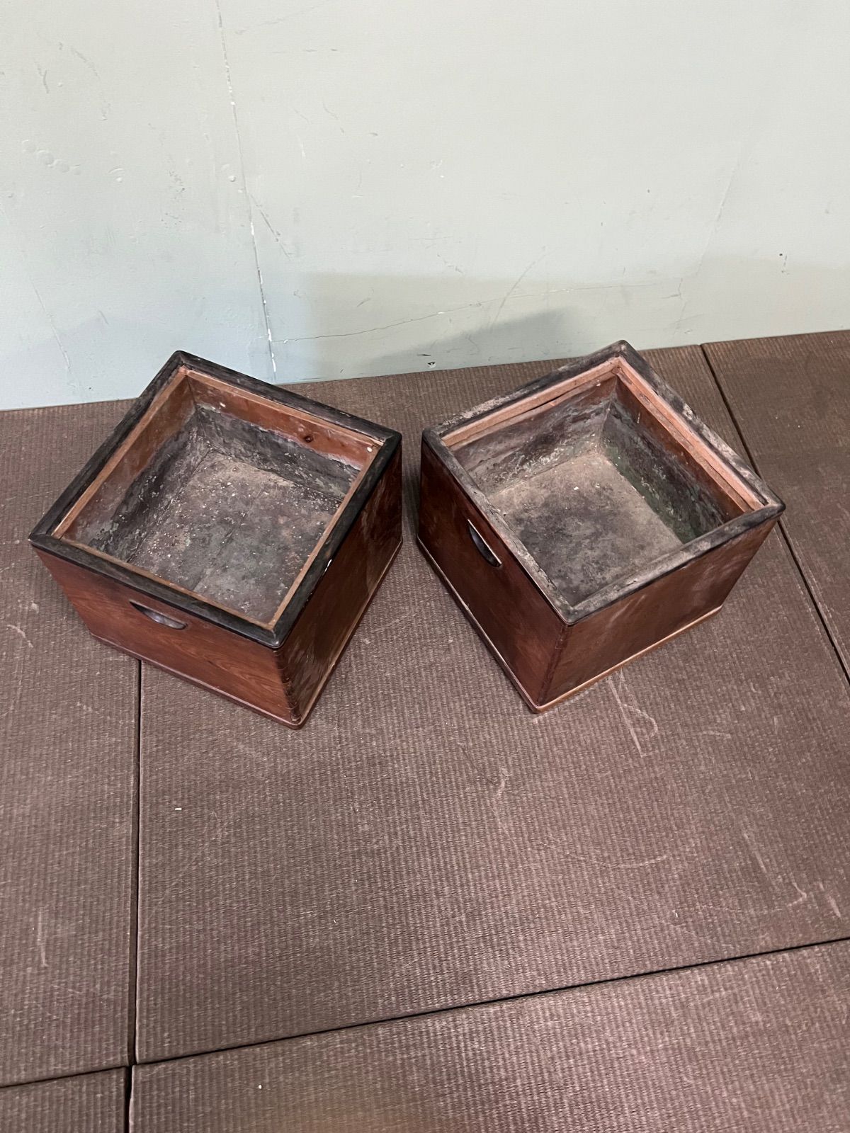 ⭐︎ 昭和 レトロ 木製 火鉢 2個 2024 セット 古民家 古民具 古道具 当時物