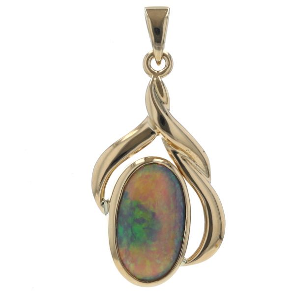 K18YG イエローゴールド ペンダントトップ オパール ダイヤモンド