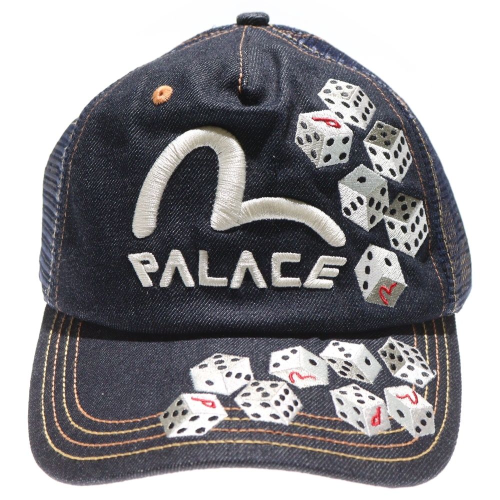 EVISU (エビス) 23SS ×PALACE Dice Denim 最新 Mesh Trucker Cap