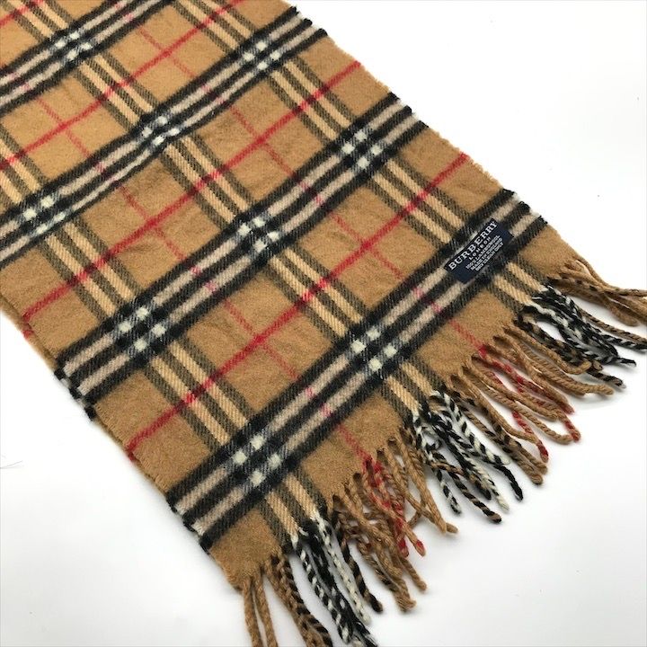 良品 BURBERRY バーバリー マフラー ノバチェック 100％ ショップ