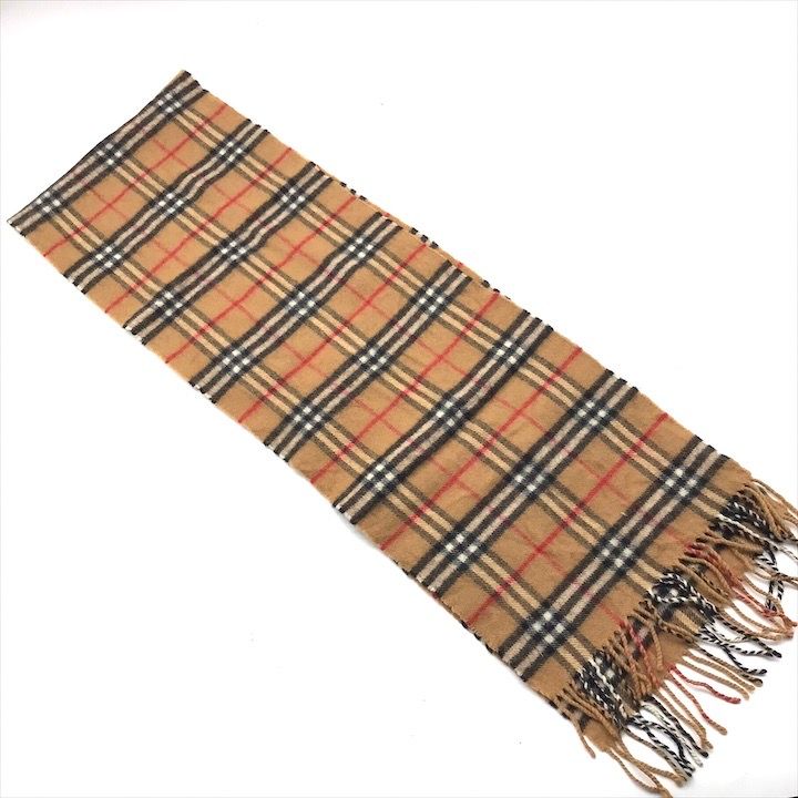 良品 BURBERRY バーバリー マフラー ノバチェック 100％ ショップ