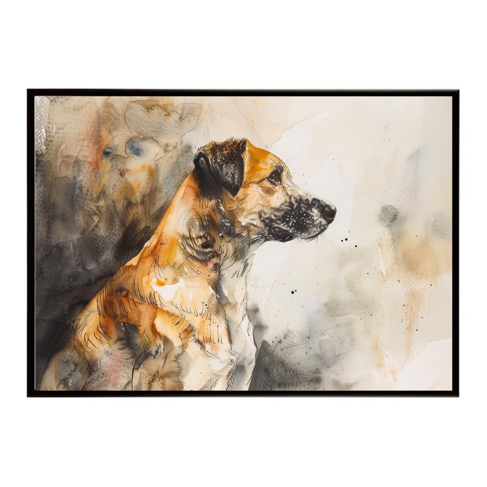 B1サイズ（約73x103cm）】【lh-poster-7533】犬 ドッグ 愛犬 水彩画