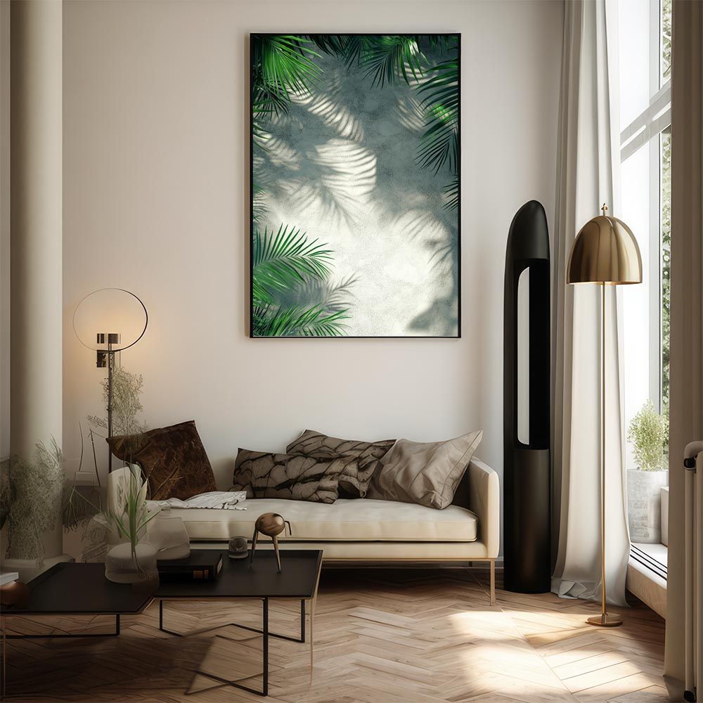 B2サイズ（約51x73cm）】【lh-poster-9993】【フレーム付き】ヤシの木