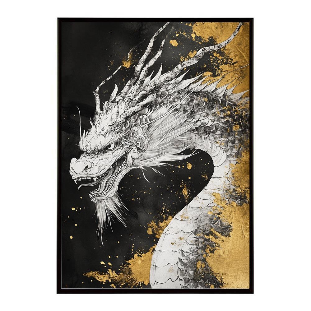 中国美術龍ドラゴンART 開運 ペーパーエッチングK.T.LO DRAGON 作 中国