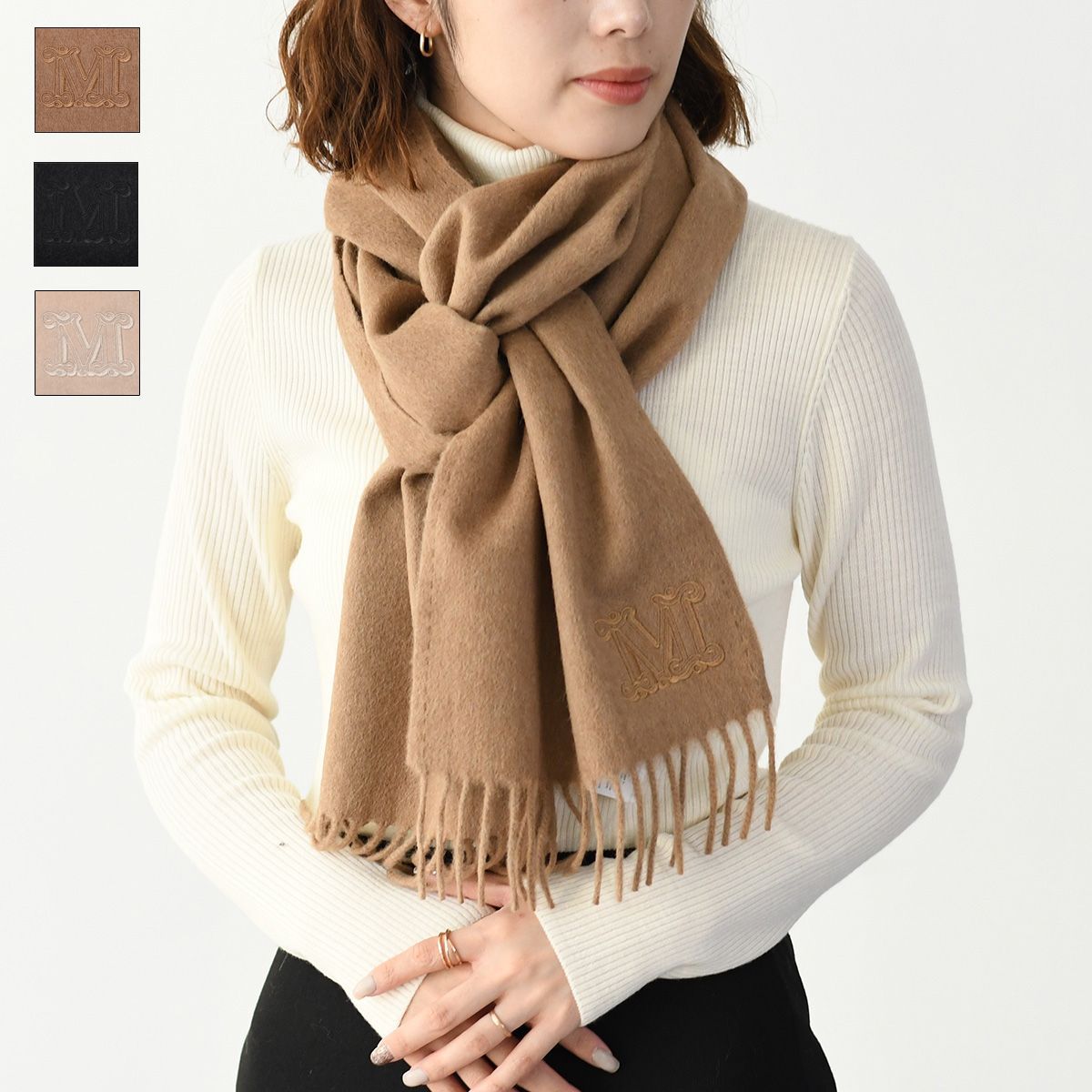 Max Mara マックスマーラ マフラー WKCLARA クララ ピュア キャメル