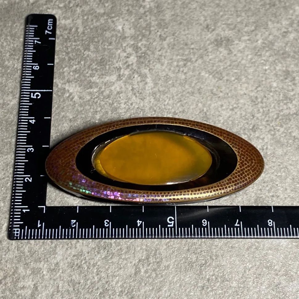 下3-9帯留 【下3-9】帯留 本鼈甲 蒔絵 風神雷神 松山武司/作