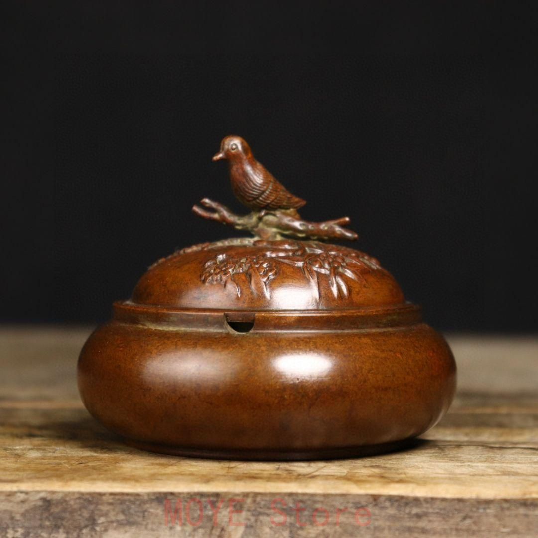 蘇工 純銅 カササギ 香炉 灰皿 装飾品 工芸品 美術品 置物gy1216 購入 2025