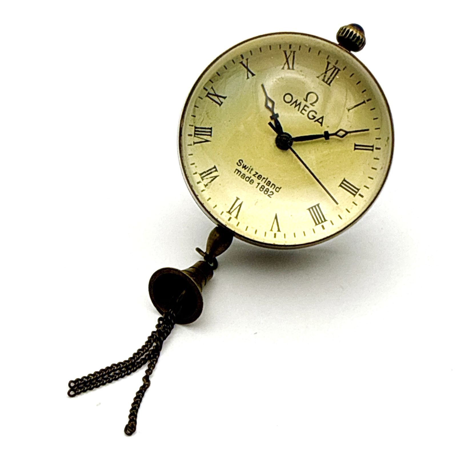 球体時計 クリスタルボール アンティーク スイス製 オメガ クリスタル