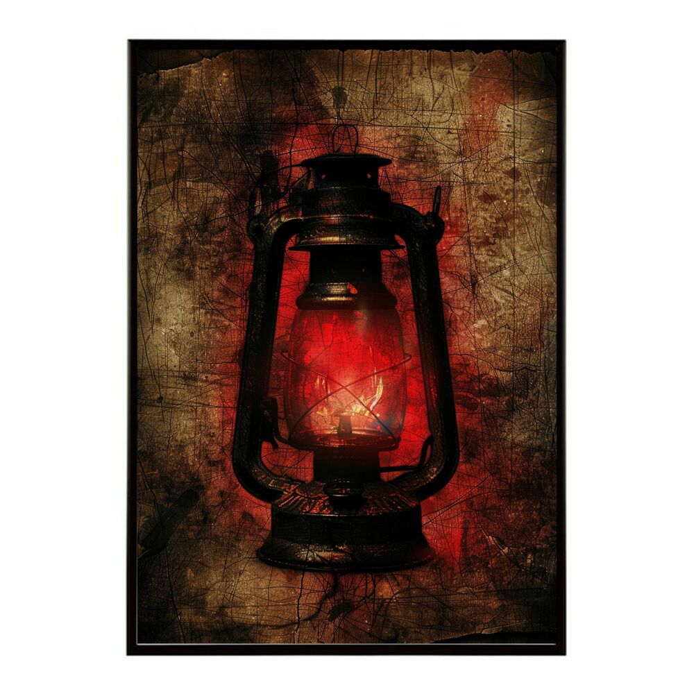 B2サイズ（約51x73cm）】【lm-poster-4185】【フレーム付き】ランタン