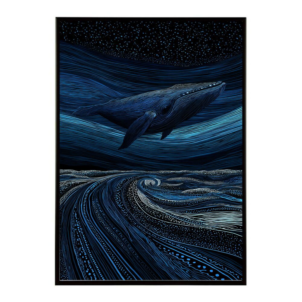 B1サイズ（約73x103cm）】【lh-poster-5889】イルカ 海 ブルー