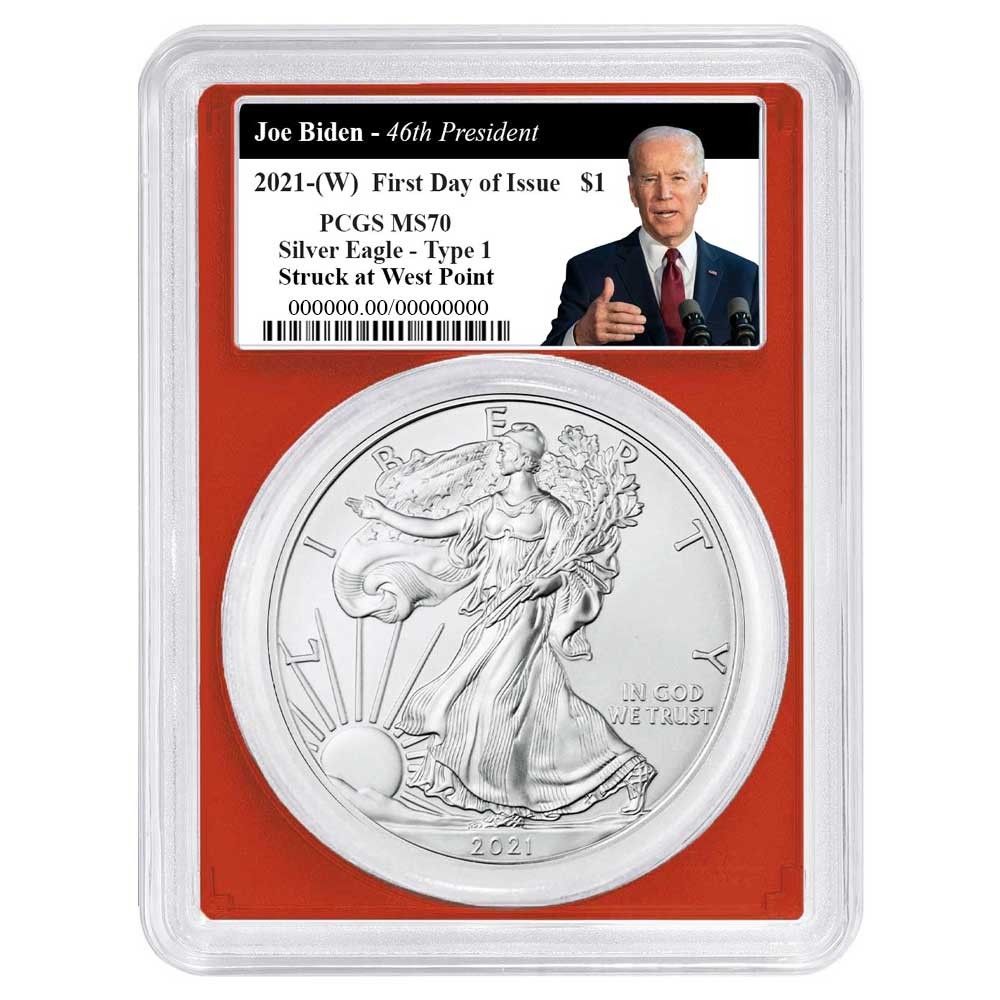 5枚◇「2021年 アメリカンシルバーイーグル銀貨1型（旧デザイン