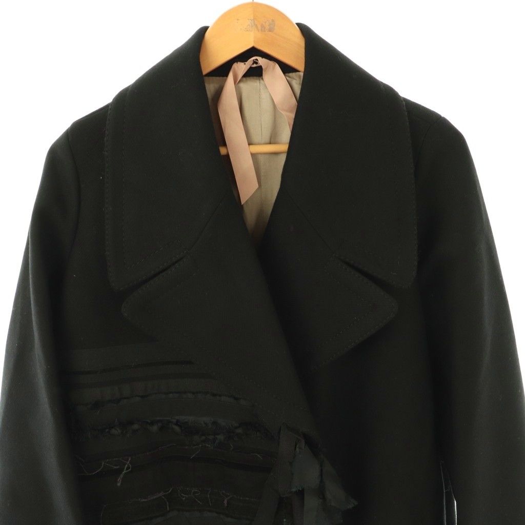 ヌメロヴェントゥーノ N°21 コート チェスターコート シルク混 リボン