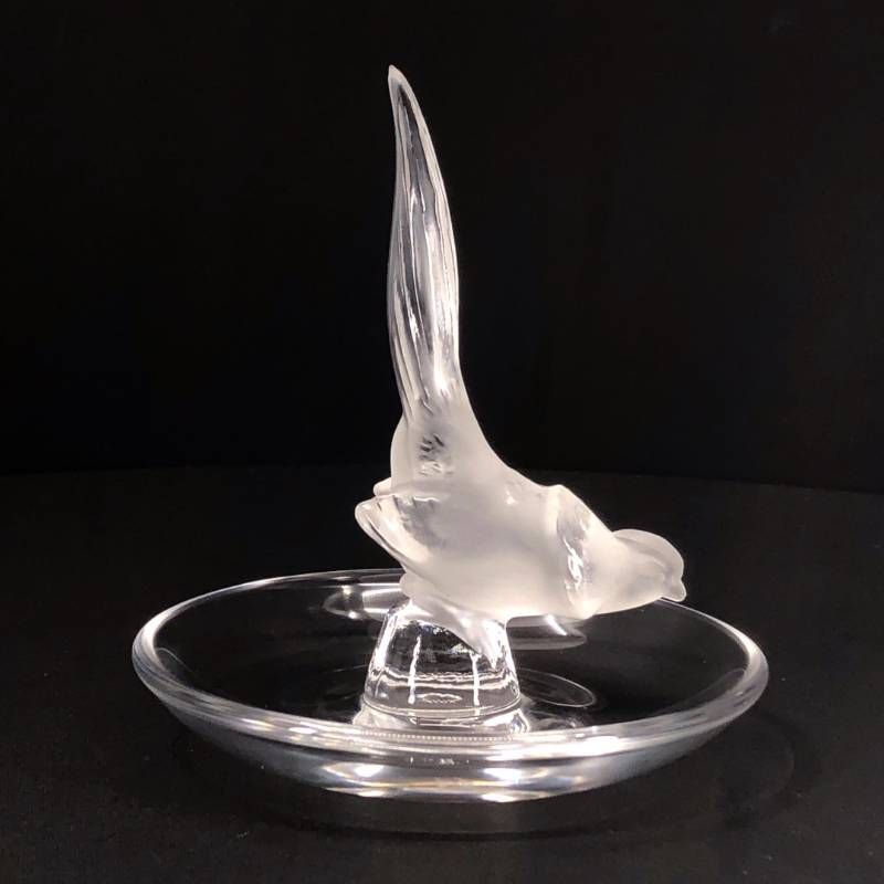 美品Lalique ラリック／バード 鳥 リング ピン トレイ 小物入れ