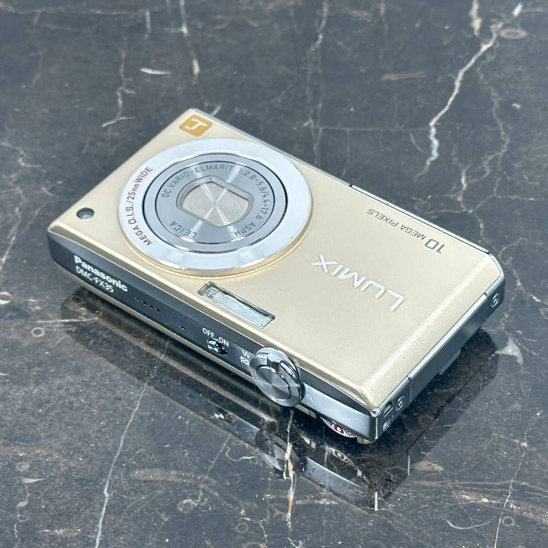 Panasonic 最高 LUMIX DMC-FX35 ゴールド 1010万画素 25mm広角 LEICA