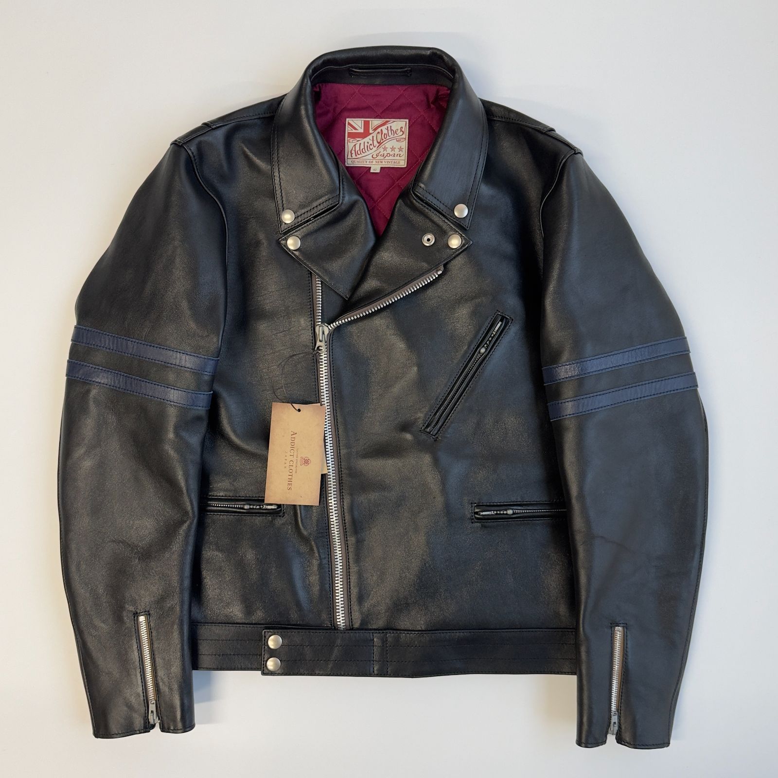 アディクトクローズ ライダースジャケット ホースハイド 34 男女兼用